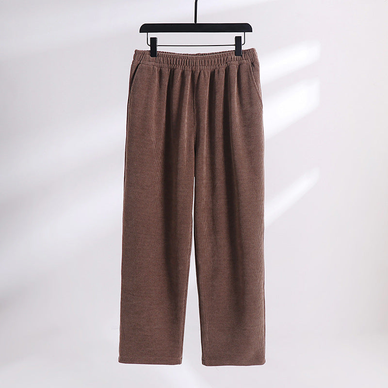Damen Cordhose mit elastischem Bund weitem Bein und Eingrifftaschen Echoarchiv