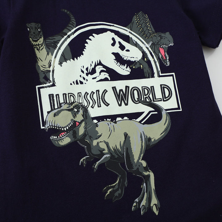 Jungen T-Shirt mit leuchtendem Dinosaurier-Motiv Echo Archiv