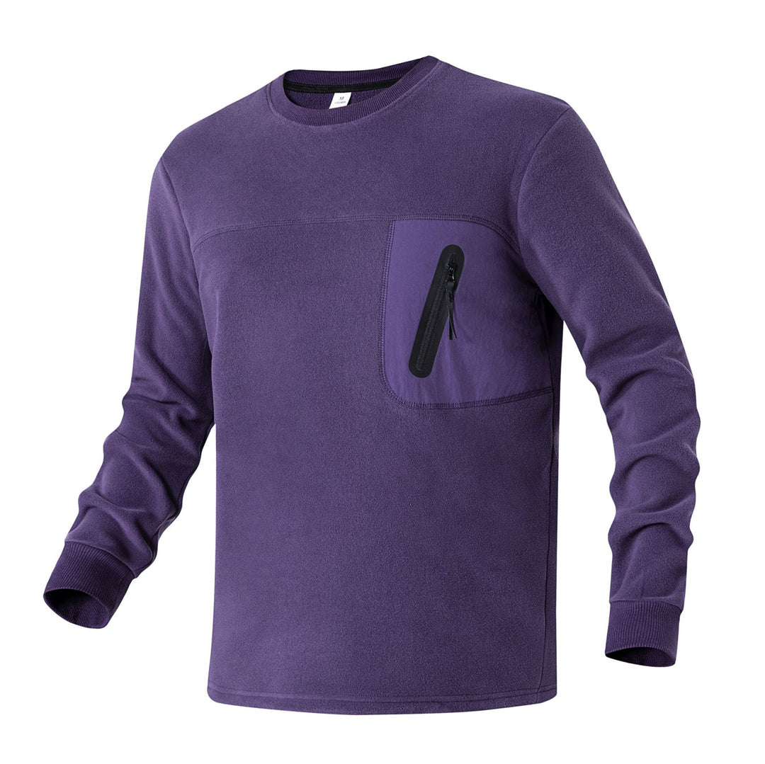 Damen Fleecepullover mit Brustreißverschluss-Tasche und Rundhalsausschnitt Echo Archiv