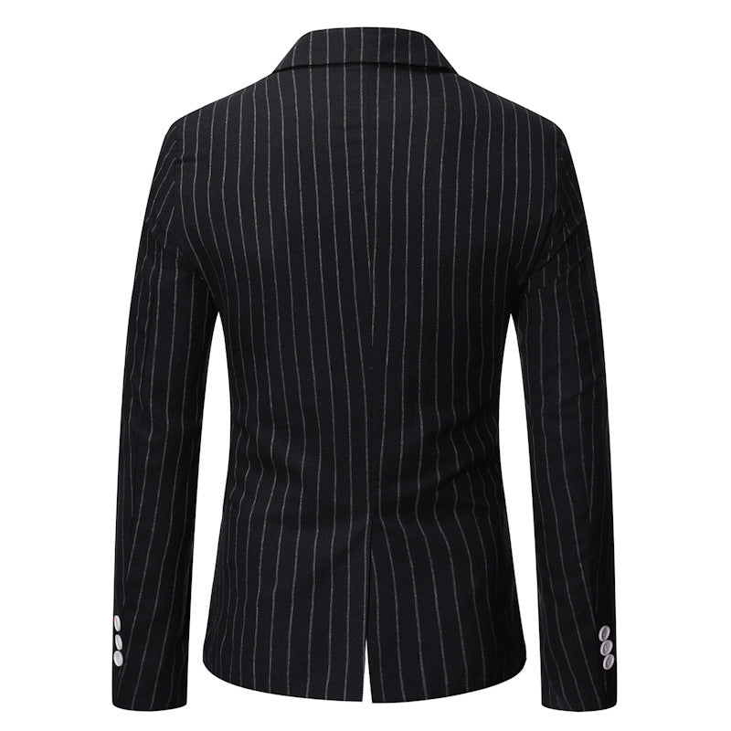 Herren elegante Doppelreiherjacke mit Nadelstreifen Echoarchiv