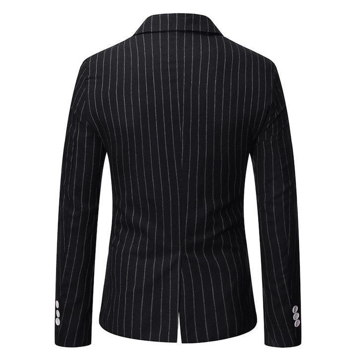 Herren elegante Doppelreiherjacke mit Nadelstreifen Echoarchiv