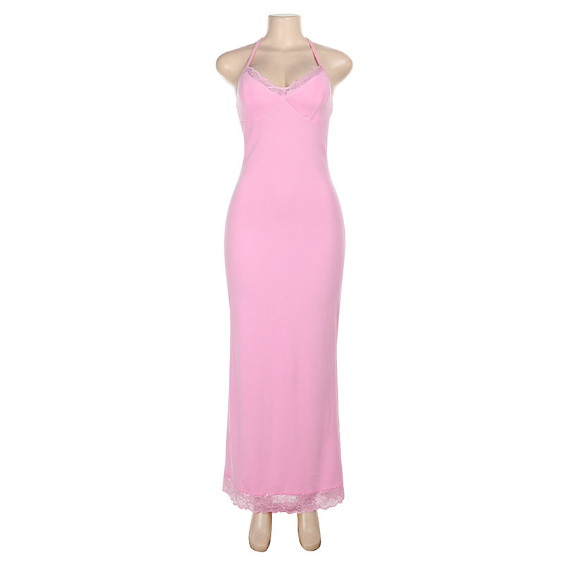 Damen elegantes Nachthemd mit Spitzendetails und verstellbaren Trägern Echo Archiv