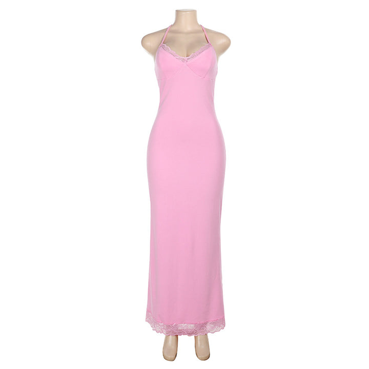 Damen elegantes Nachthemd mit Spitzendetails und verstellbaren Trägern Echo Archiv