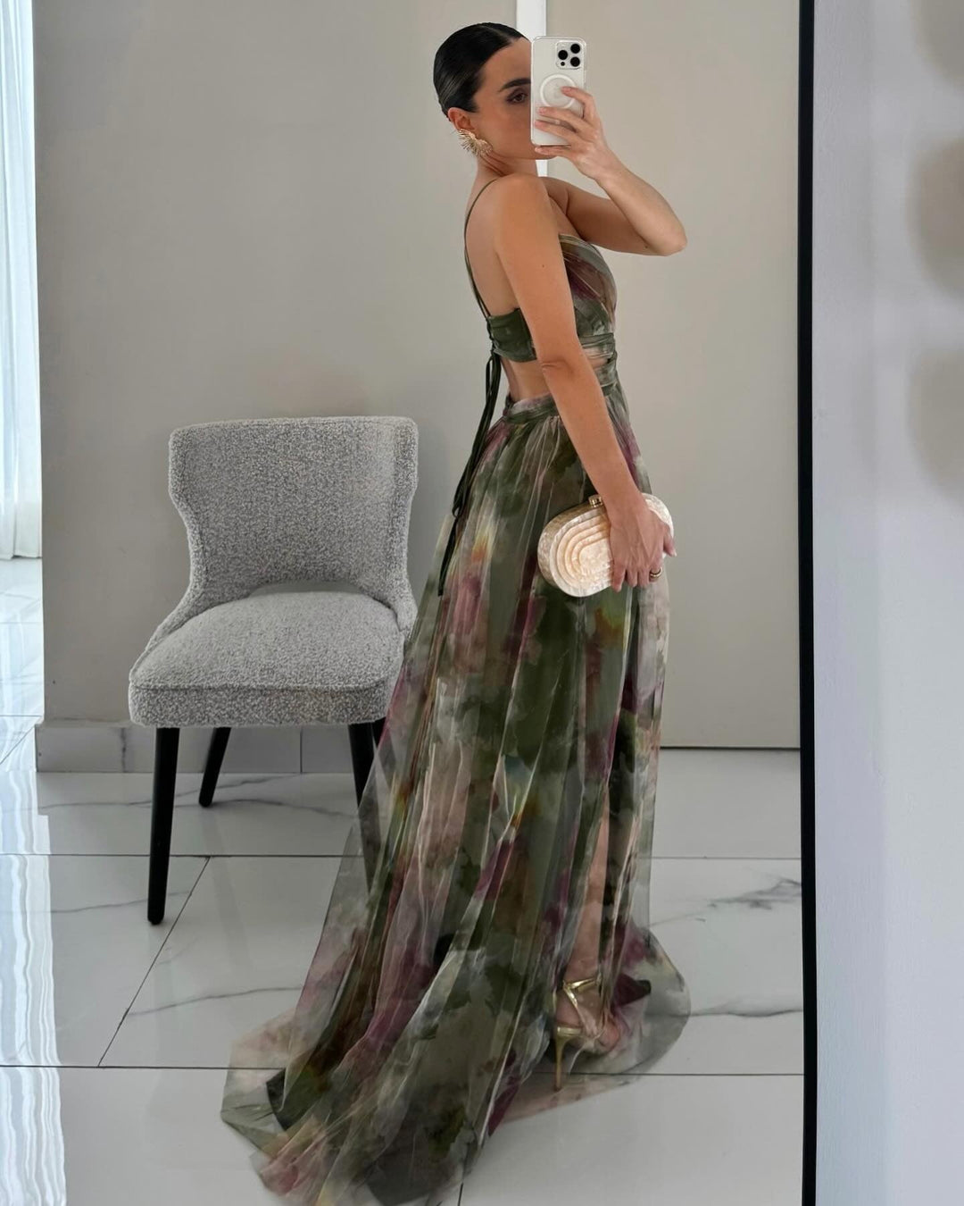 Elegantes Maxikleid im Schönen Blumenmuster für festliche Anlässe – Valéora
