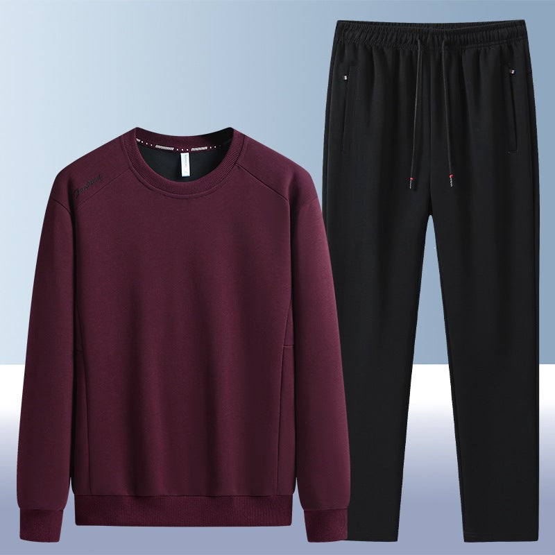 Herren Komfortables Mikrofleece-Trainingsset mit Rundhals‑Sweatshirt & tapered Jogginghose Echoarchiv