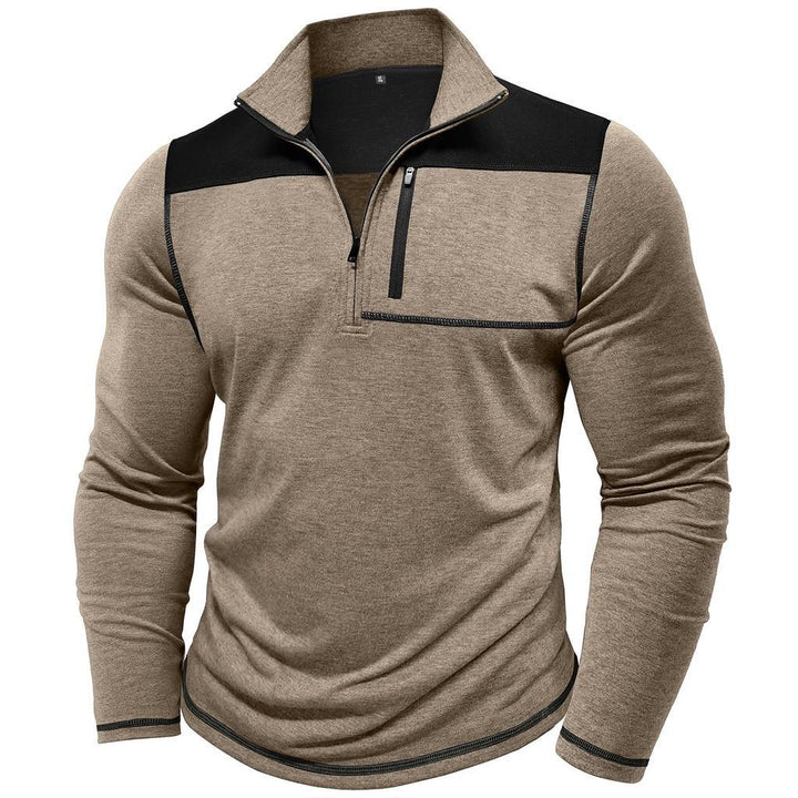 Herren sportlicher Half-Zip Pullover mit praktischer Brusttasche Echoarchiv