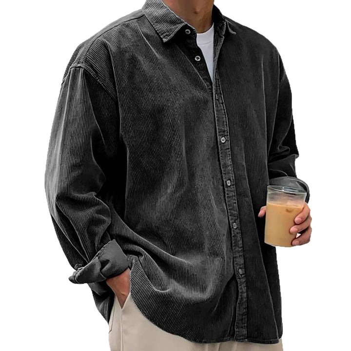 Herren nan oversized Cordhemd mit feiner Breitcord-Struktur und entspannter Silhouette Echo Archiv