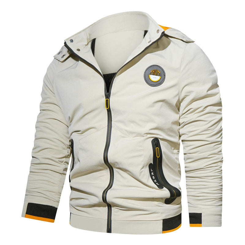 Herren leichte Kapuzenjacke im urbanen Tech‑Style mit wasserabweisenden Reißverschlüssen – Taviero