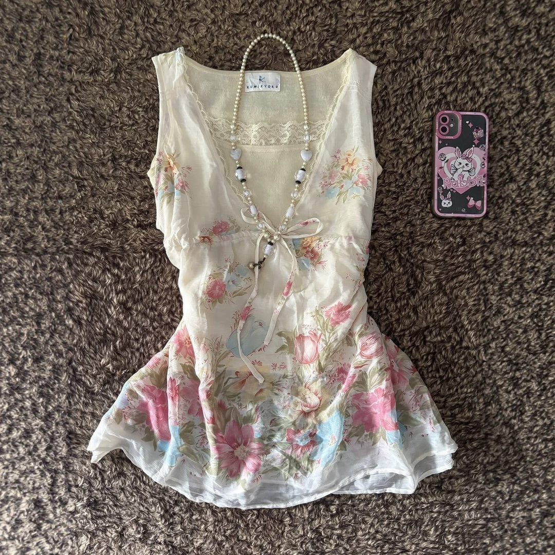 Damen Verspieltes Blumentop Echo Archiv