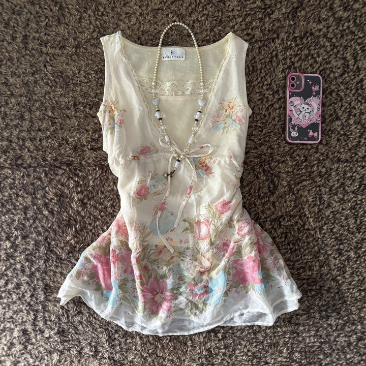 Damen Verspieltes Blumentop Echo Archiv