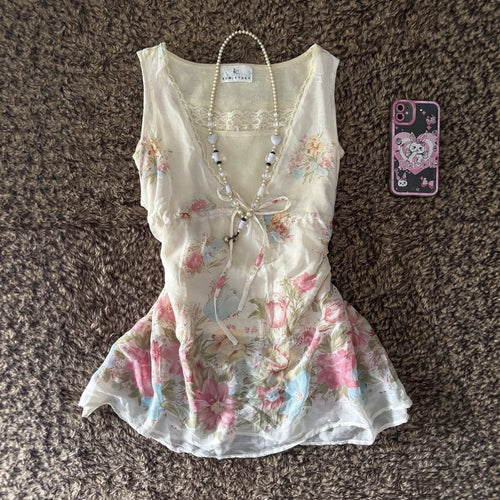 Damen Verspieltes Blumentop Echo Archiv