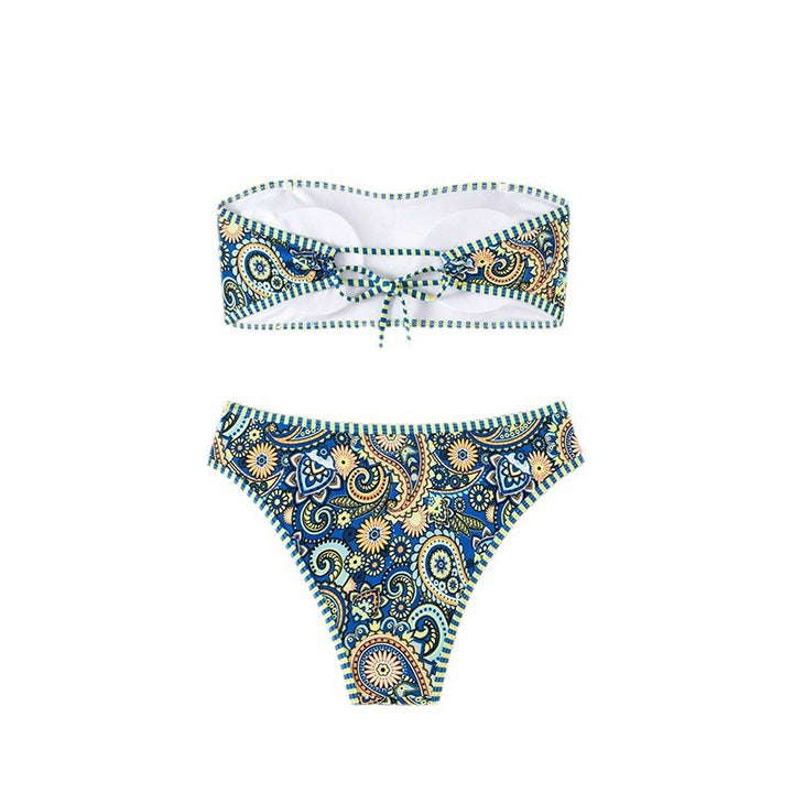 Damen Bandeau-Bikini mit buntem Paisley-Muster Echo Archiv