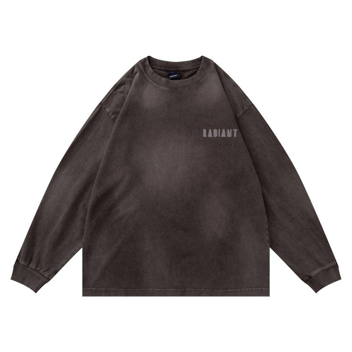 Unisex Oversize-Sweatshirt mit pigmentierter Waschung und dezentem Brustprint Echoarchiv