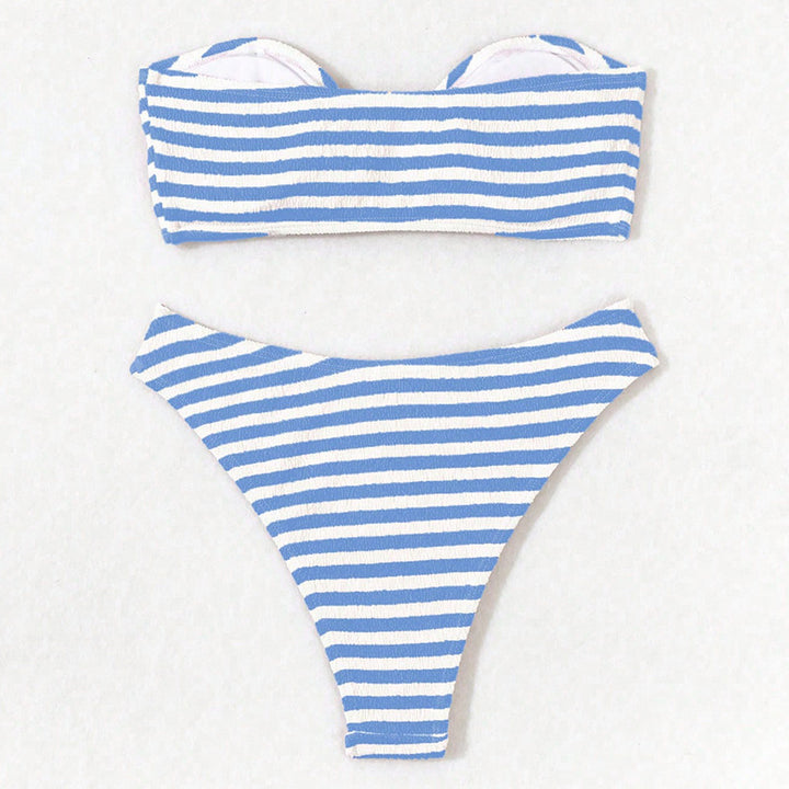 Damen Bandeau-Bikini mit modischem Knotendesign und hochgeschnittenem Höschen Echo Archiv