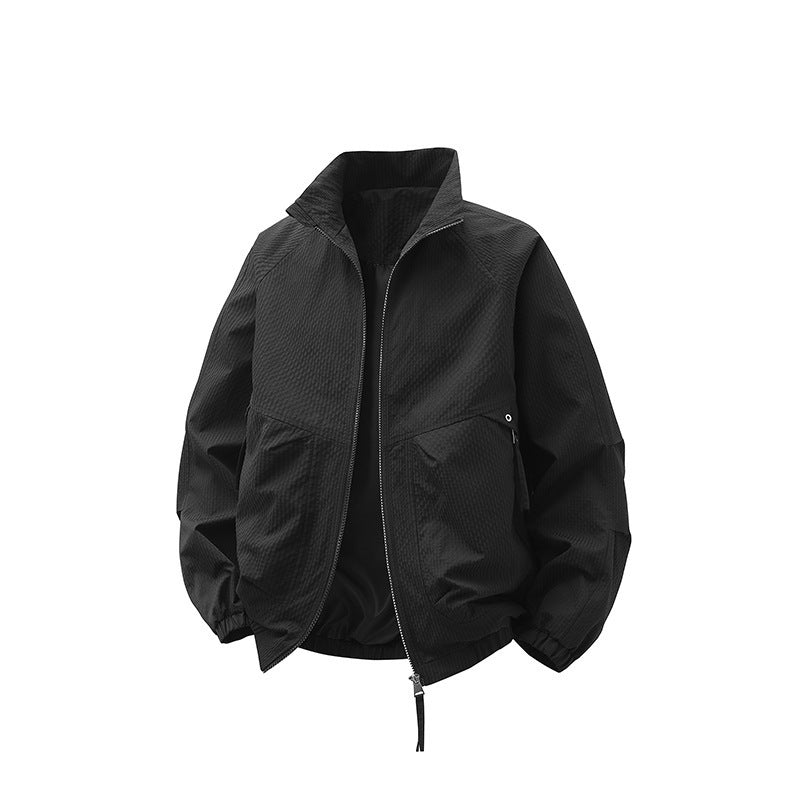 Herren Leichtgewichtige Windjacke mit hohem Kragen Echo Archiv