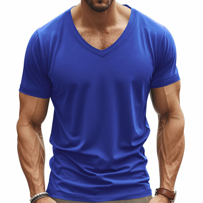 Herren nan V-Ausschnitt Funktionsshirt aus leichtem Interlock mit figurnahem Schnitt Echo Archiv