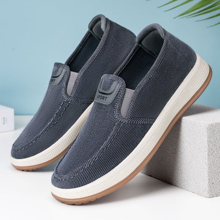 Herren nan Cord-Slipper-Sneaker mit elastischem Einstieg, gepolsterter Innensohle und griffiger Gummilaufsohle Echo Archiv