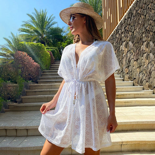 Damen eleganter Häkel-Strandüberwurf Echo Archiv