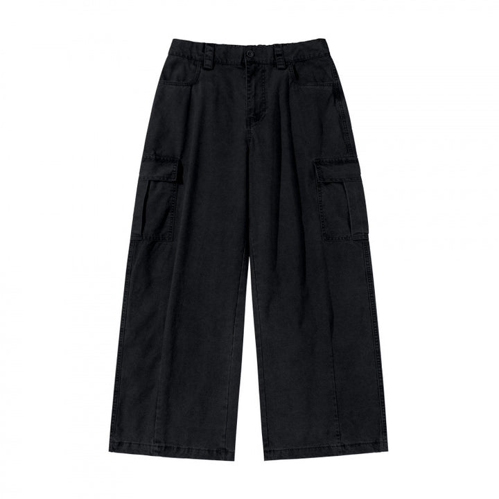Damen Weite Cargo-Culotte-Hose aus Baumwollmix mit großen aufgesetzten Pattentaschen Echo Archiv