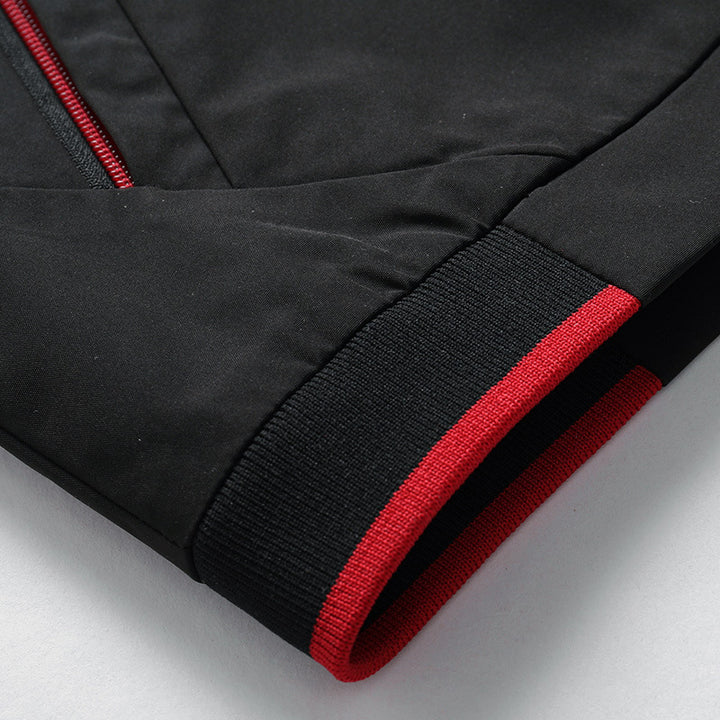 Herren Sportiver Microfaser-Blouson mit Stehkragen, Reißverschlusstaschen und Kontrastpaspel Echo Archiv