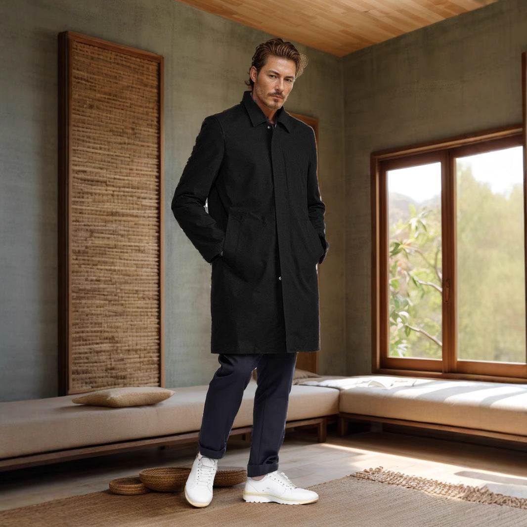 Herren zeitlos eleganter Mantel mit praktischen Taschen Echoarchiv