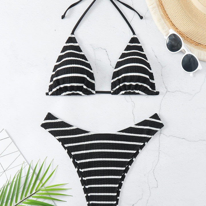 Damen Triangel-Bikini mit raffinierten Streifen Echo Archiv