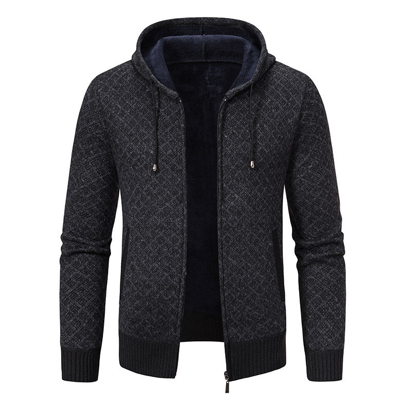 Herren Kapuzenjacke mit strukturiertem Design und eleganten Akzenten Echoarchiv