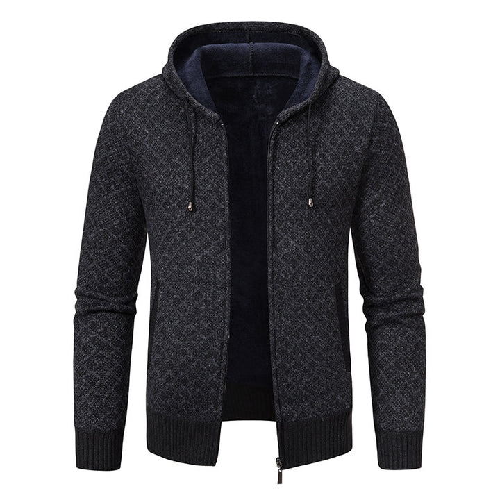 Herren Kapuzenjacke mit strukturiertem Design und eleganten Akzenten Echoarchiv