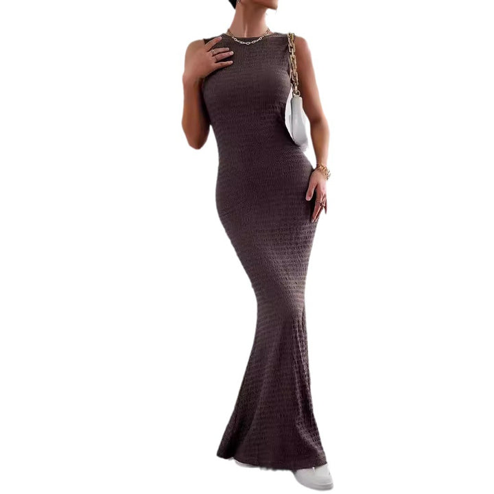 Damen elegantes Maxikleid mit innovativer Raffung und Taillengürtel Echo Archiv