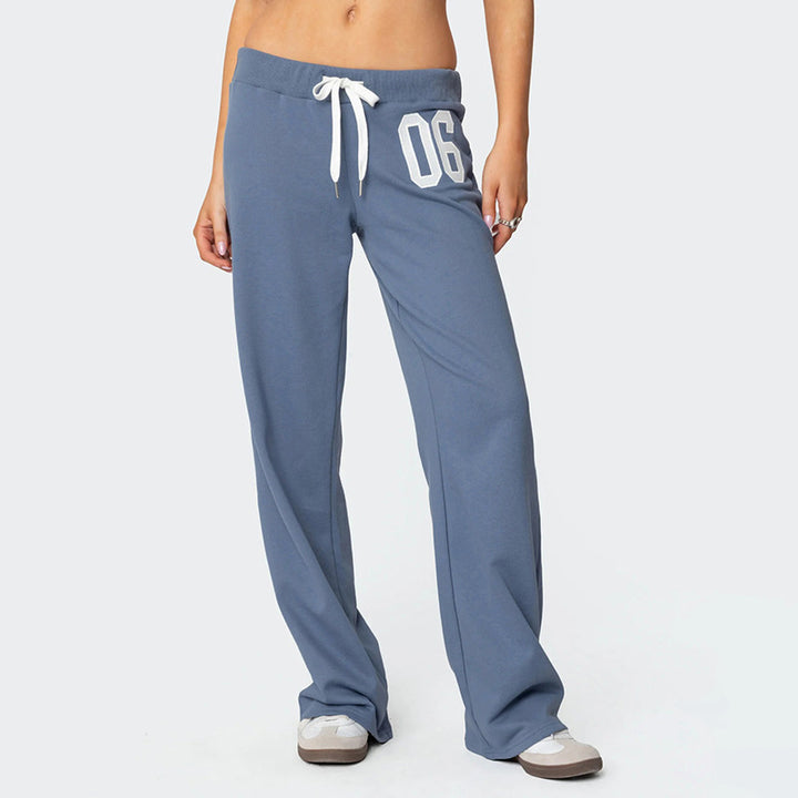 Damen lässige Sweatpants mit elastischem Bund und seitlichen Taschen Echo Archiv