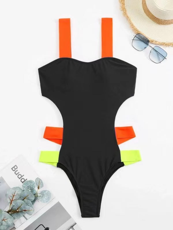 Damen Sportlicher Cut-Out Einteiler Badeanzug Echo Archiv