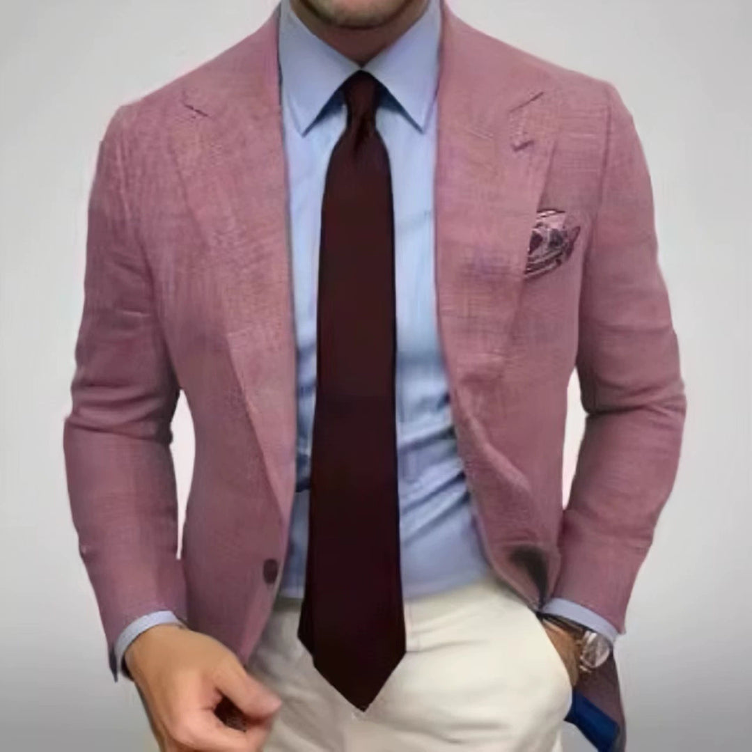 Herren eleganter, strukturierter Blazer mit feinem Gewebe Echoarchiv