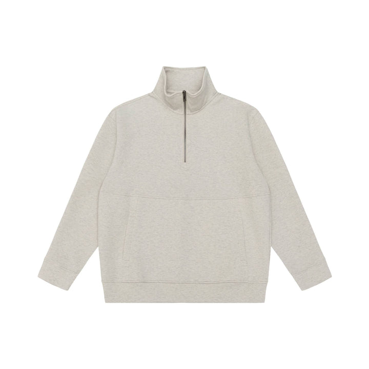 Unisex Halbzip-Sweatshirt mit hohem Stehkragen, Kängurutasche und Boxy-Schnitt Echoarchiv