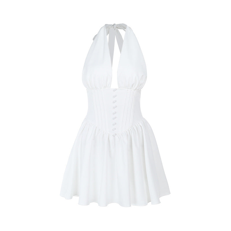 Damen elegantes Wickelkleid mit tiefem V-Ausschnitt und figurbetonter Taille Echo Archiv