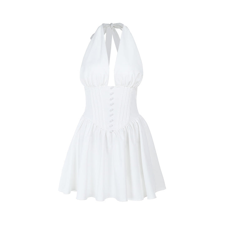 Damen elegantes Wickelkleid mit tiefem V-Ausschnitt und figurbetonter Taille Echo Archiv