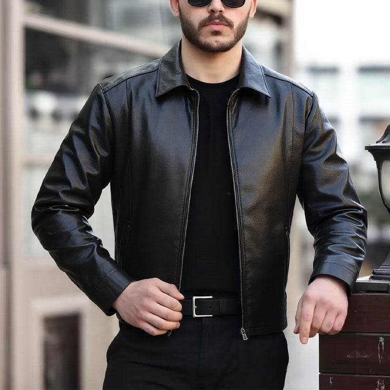 Herren Elegante Kunstlederjacke Echo Archiv