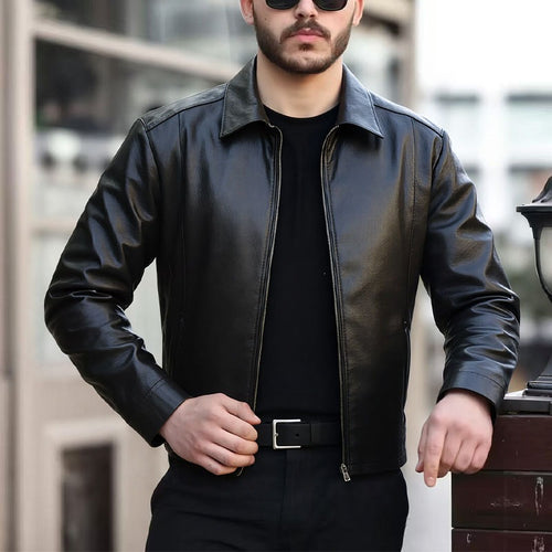Herren Elegante Kunstlederjacke Echo Archiv