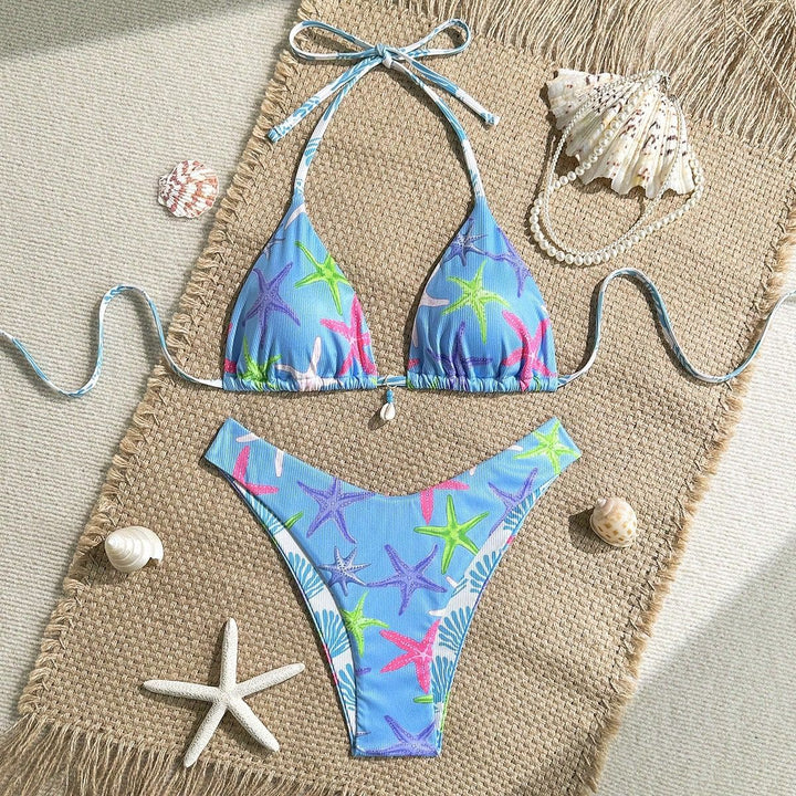Damen Triangel-Bikini mit maritimem Sternenmuster Echo Archiv