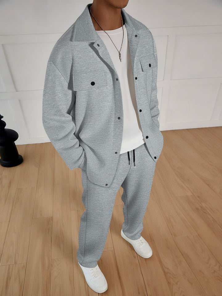 Herren modisches Freizeit-Set mit lässiger Jacke und bequemen Jogginghosen Echoarchiv