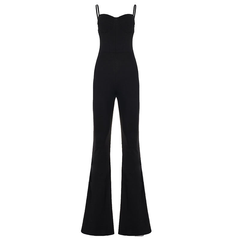 Damen eleganter Jumpsuit mit raffiniertem Schnitt und weitem Bein Echo Archiv