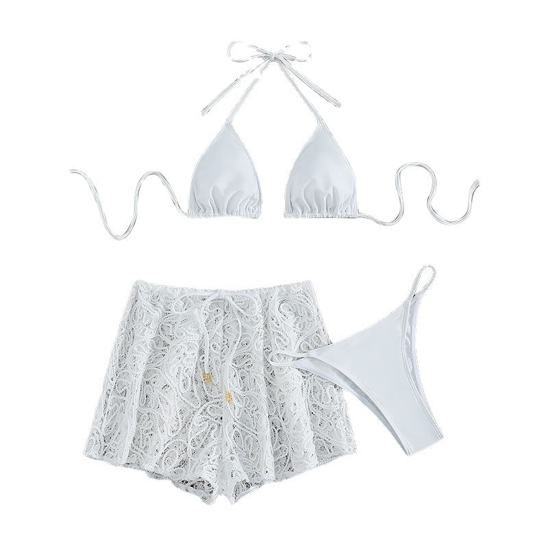 Damen Sexy Hüllen-Bikini-Set mit dekorativem Spitze Echo Archiv