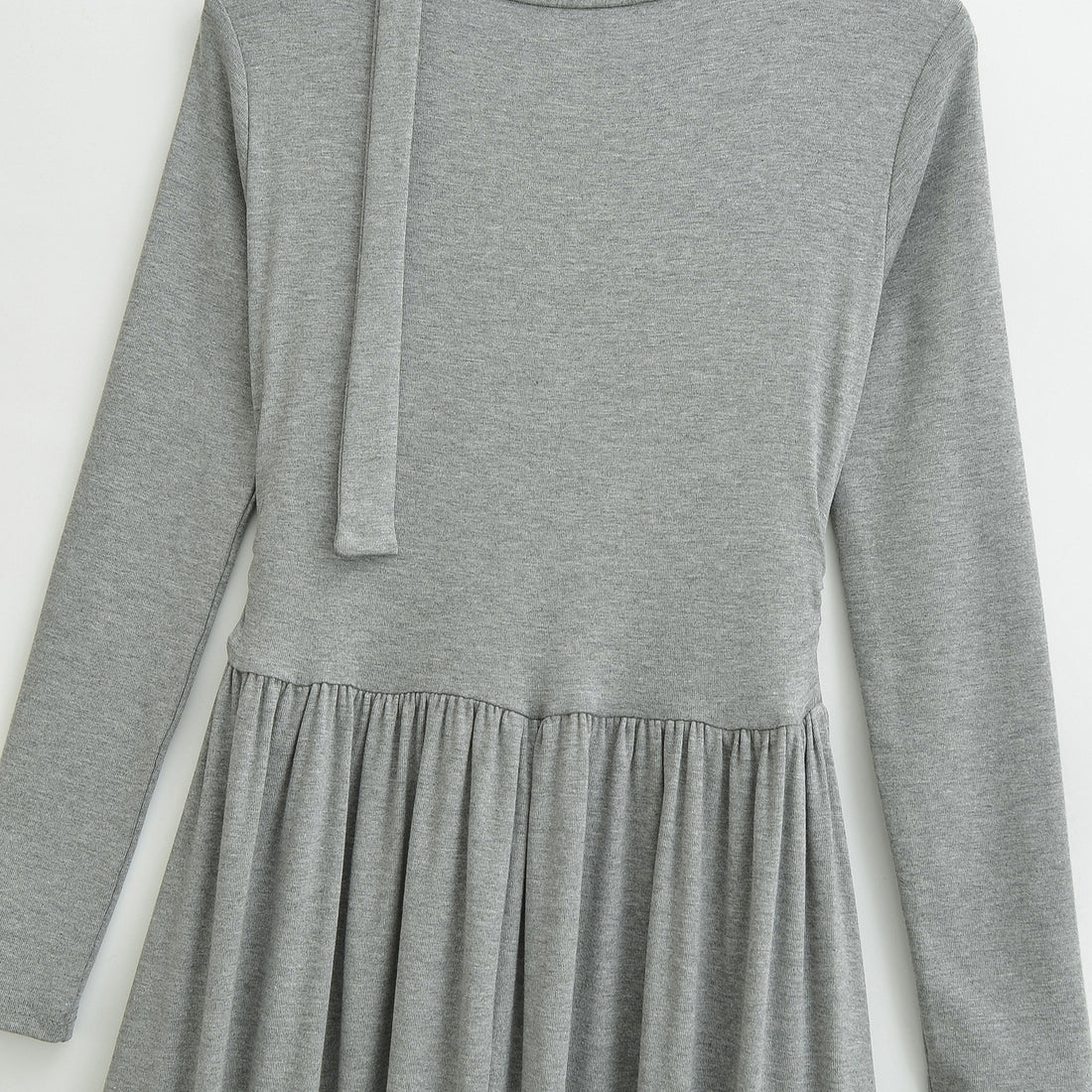 Damen Midikleid mit Raffung, V-Ausschnitt und tailliertem Faltenrock Echoarchiv