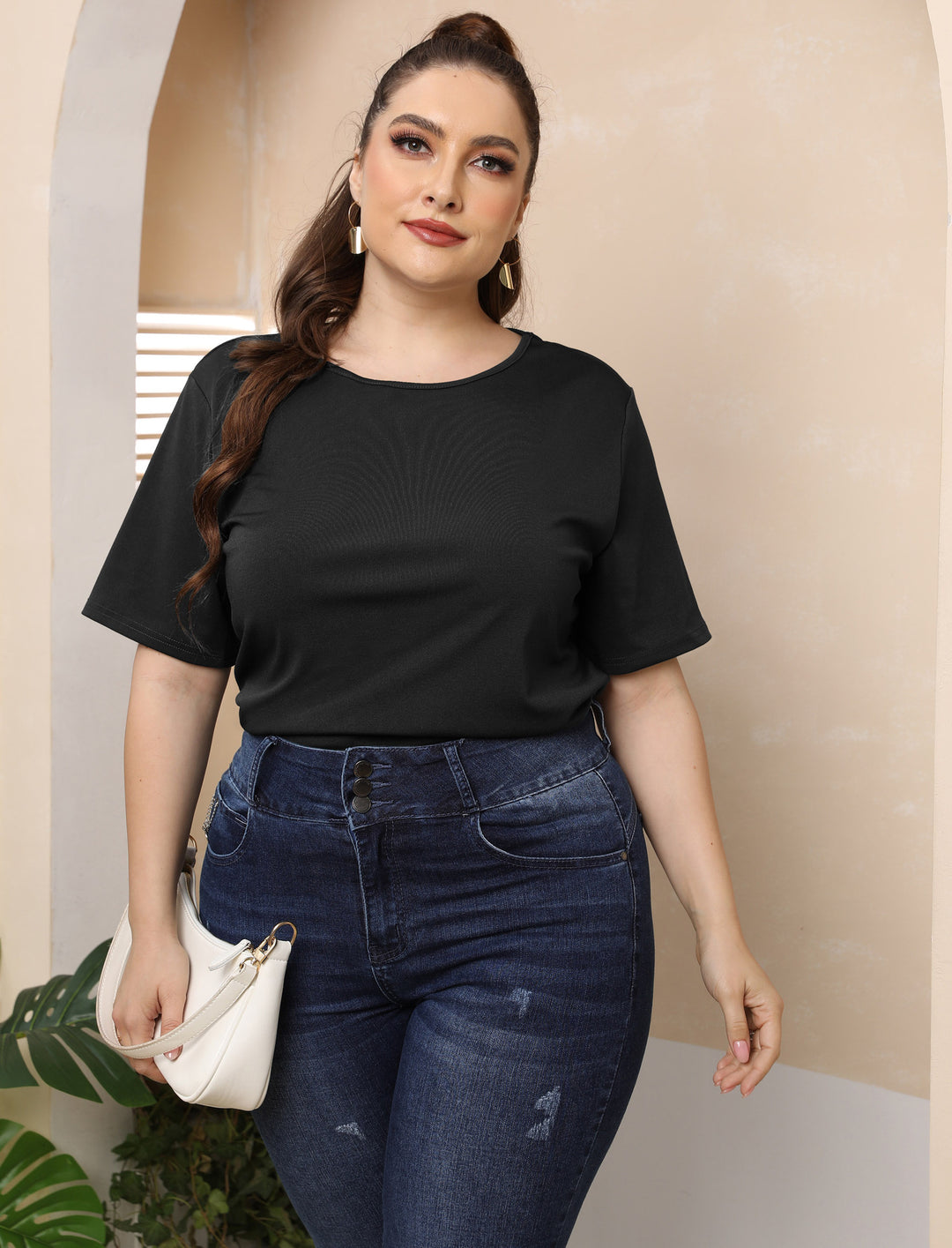Damen modisches Basic T-Shirt Echo Archiv