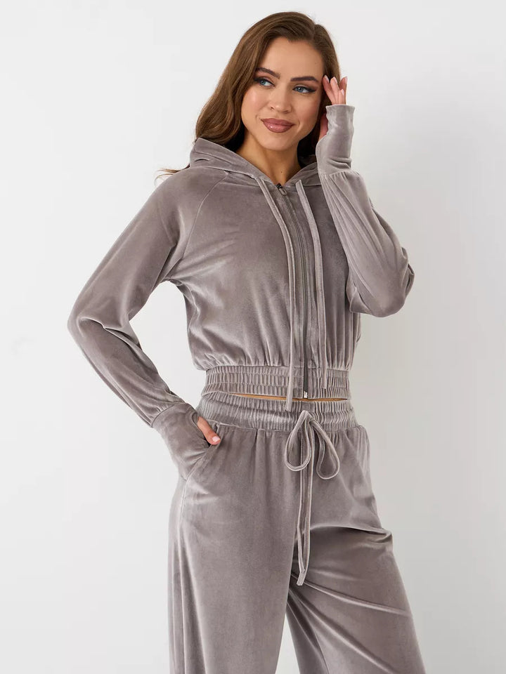 Damen Sportliches Fleece-Lounge-Set Echo Archiv