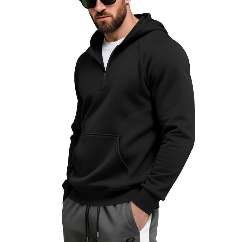 Herren sportlicher Kapuzenpullover mit modernem Reißverschluss und praktischen Taschen Echoarchiv