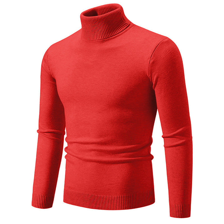 Herren eleganter Rollkragenpullover aus feiner Baumwolle Echoarchiv