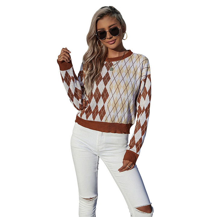 Damen Gemusterter Pullover im Rautenmuster Echo Archiv