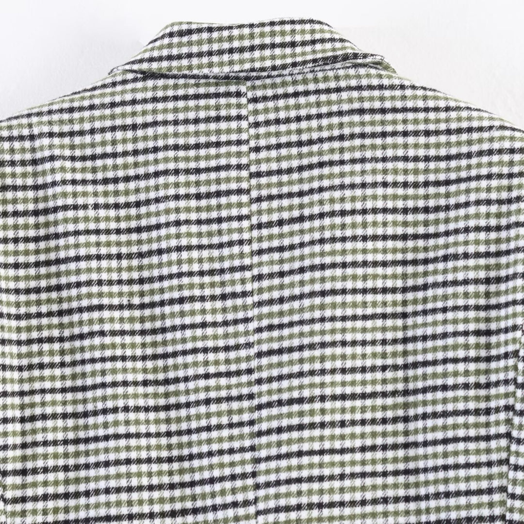 Damen Zweireihiger Hahnentritt-Blazer mit Schwalbenschwanz-Saum und Reverskragen Echo Archiv