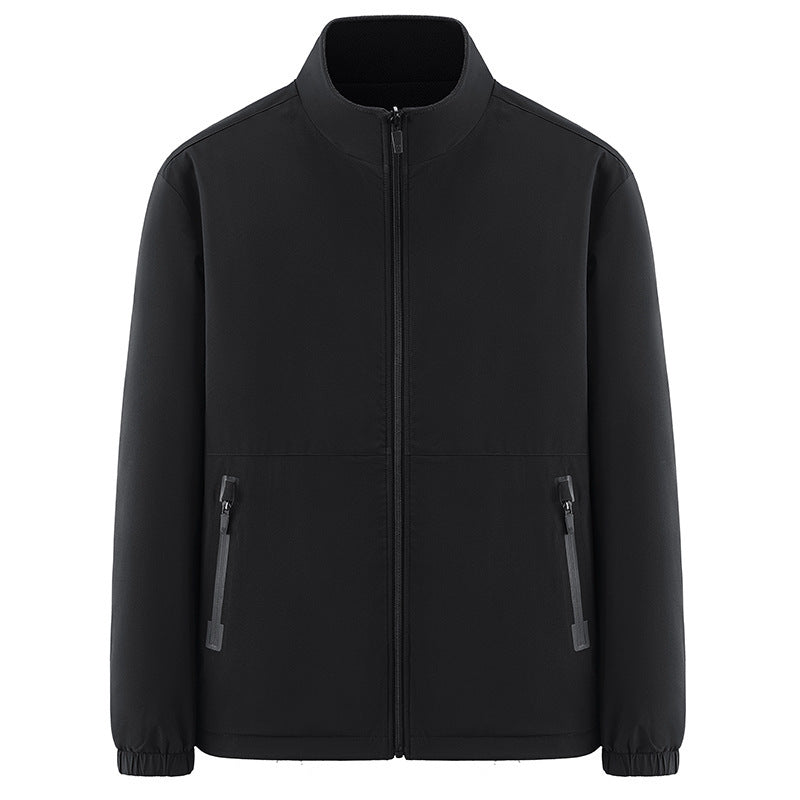 Herren Minimalistische technische Allwetter-Softshelljacke mit Stehkragen und wasserabweisenden Reißverschlüssen Echo Archiv