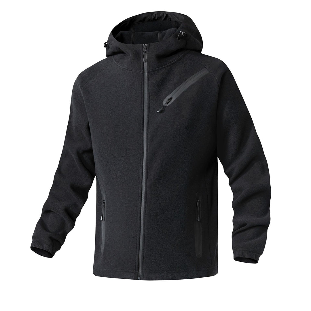 Herren technische Softshell-Fleecejacke mit Kapuze und wasserabweisenden Reißverschlüssen Echo Archiv